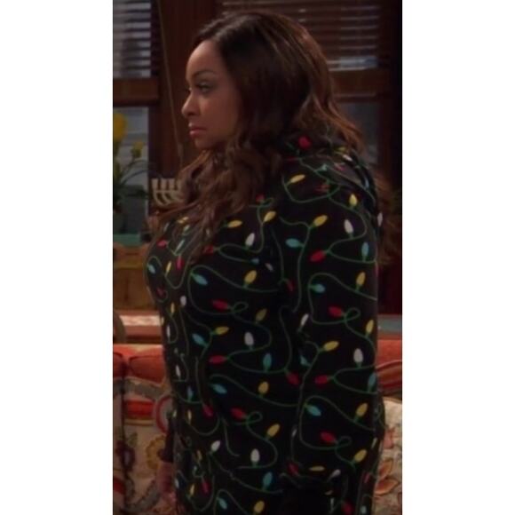 Tipsy Elves Christmas Lights Jumpsuit Holiday Christmas Comfy Size Large - Picture 11 of 11